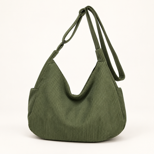 Bolsa Cotelê Sacrelle Y311 na cor Verde