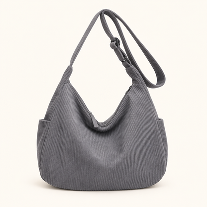 Bolsa Cotelê Sacrelle Y311 na cor Cinza