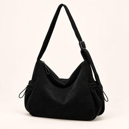 Bolsa Cotelê Sacrelle Y310 na cor Preto